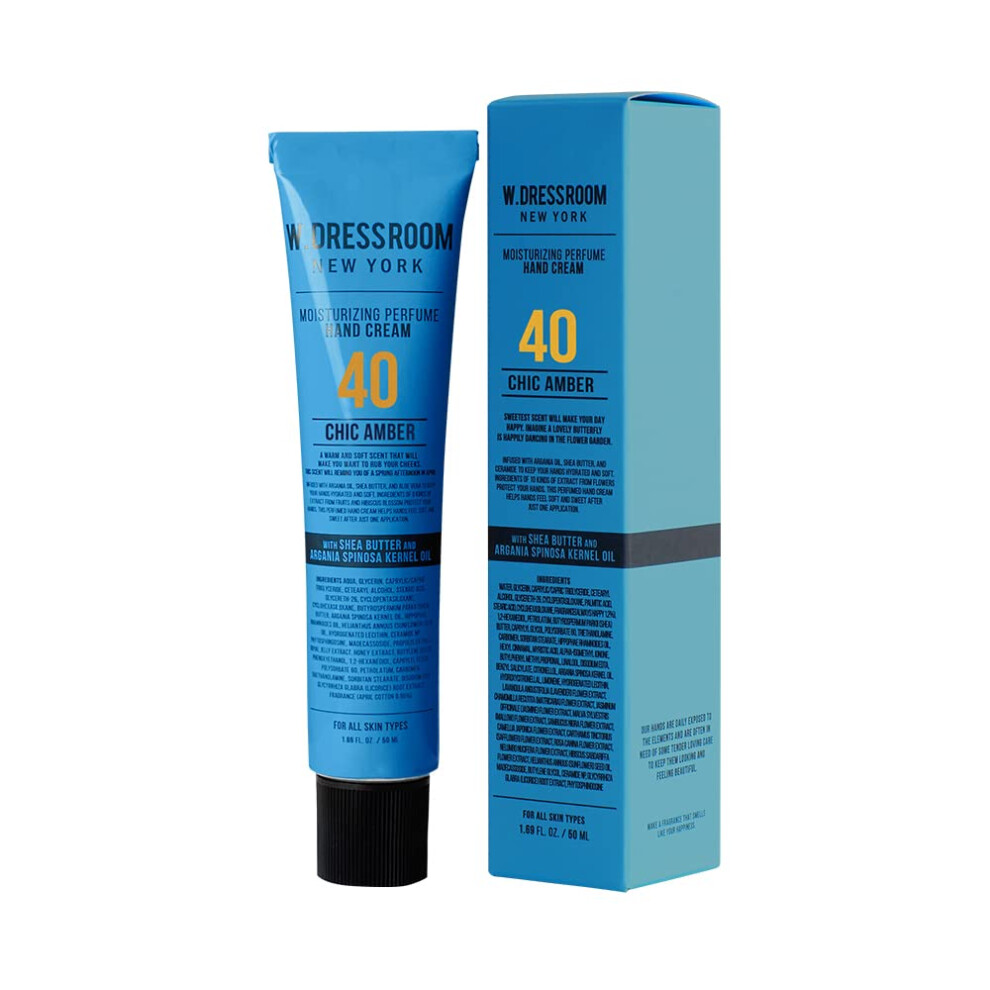 W.Dressroom No.40 Chic Amber Moisturizing Hand Cream for Dry Hands  Non-Greasy Korean Hand Lotion & Hand Care for Women with Hydrating Formula  Travel-image-OPC-PGF7HGH-NEW