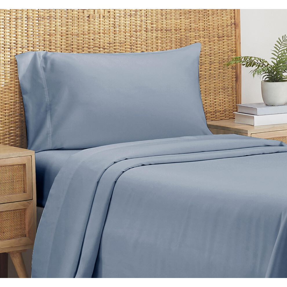 Ensemble de draps California Design Den Twin 100 % coton biologique - Draps en percale certifi   s GOTS - Draps doux, frais et rafra   chissants Drap