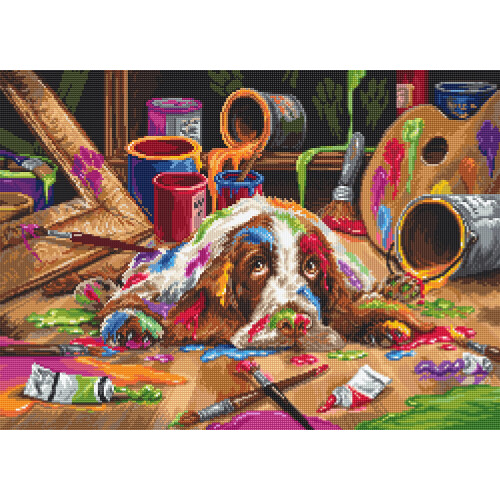 Lucas Kit de point de croix Lucas S - Chiot Picasso B2415