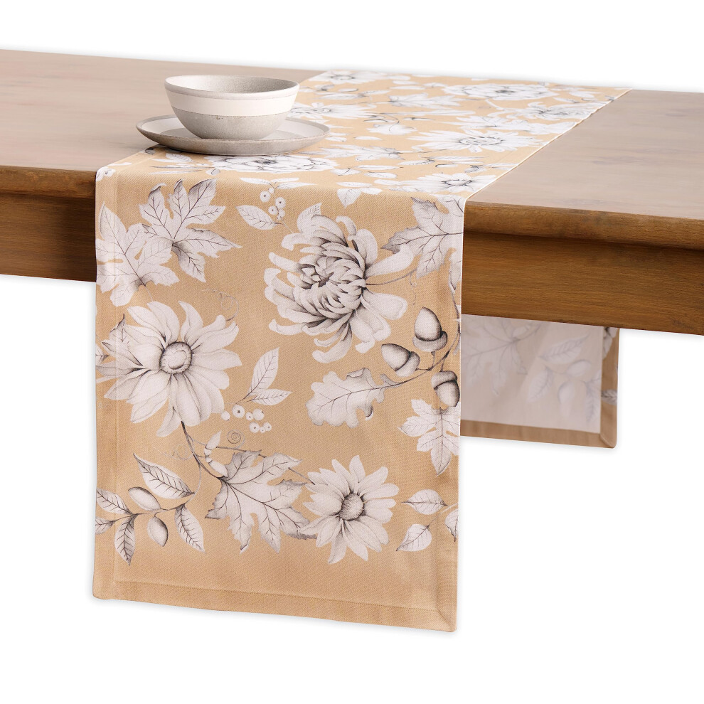 Maison d' Hermine Pretty Autumn 100% Cotton Table Runner Tabletop Cover for Home Kitchen Dining Decor Cocktail Parties Family Dinners Wedding Thanksgi-image-OPC-PFXVZVK-NEW