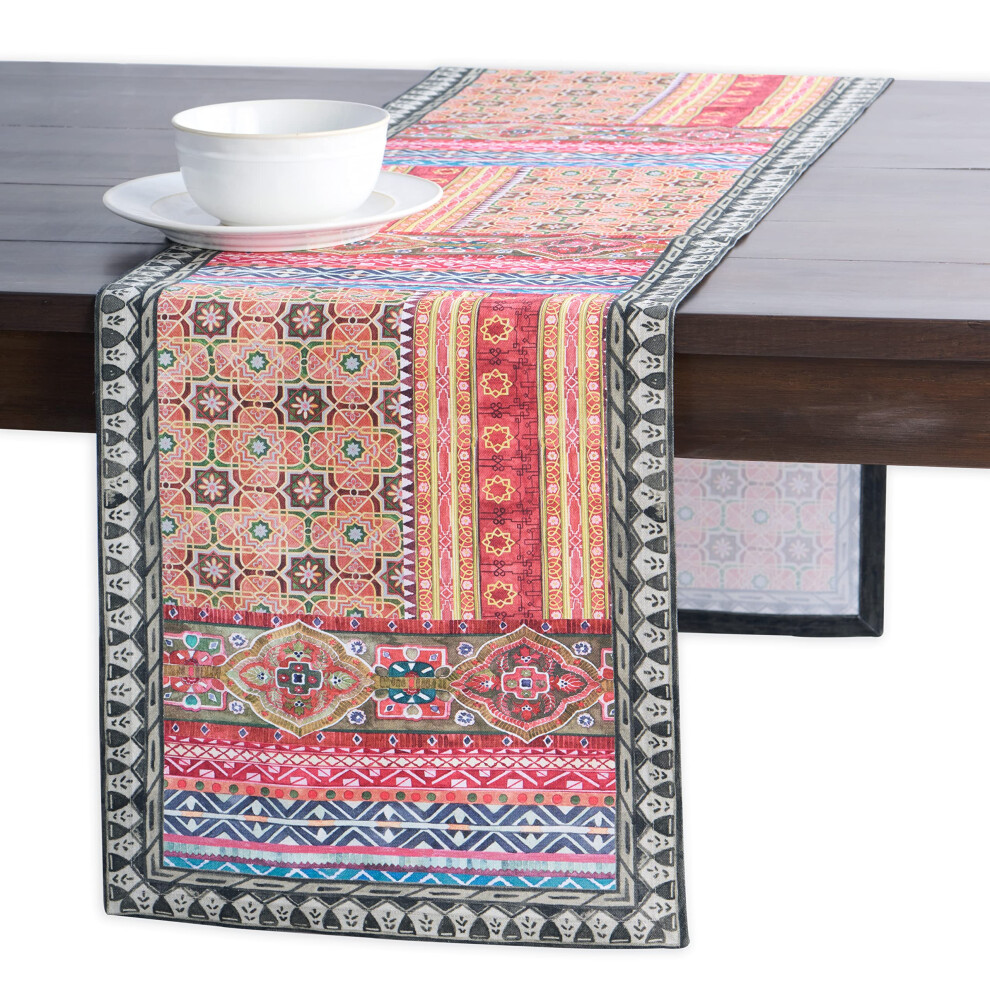 Maison d' Hermine Ispahan 100% Cotton Table Runner Tabletop Cover for Home Kitchen Dining Decor Cocktail Parties Family Dinners Wedding Thanksgiving/C-image-OPC-PGF7HMX-NEW