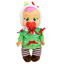 Cry Babies Tiny Cuddles Christmas Noelle - 9"""" Baby Dolls Cries Real Tears Red and Green Christmas Tree Themed Pajamas