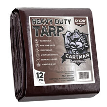 CARTMAN Dokoncen velikost 12x20 stop Extra siln 12 mil Heavy Duty Poly Tarp Vcecelov ochrann kryt UV odoln vodeodoln Poly plachta se zeslen