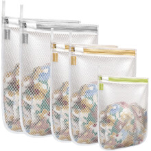 Prezon Sacchetti per il bucato in rete, riutilizzabili e resistenti, per lavatrice, delicati, camicette, calze, biancheria intima, reggiseni, lin