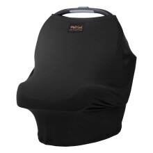 Milk Snob Original 5-in-1 Luxe Cover in Black - Added Privacy for Breastfeeding Baby Car Seat Carrier Stroller High Chair Shopping Cart Lounger