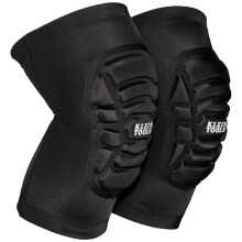 Klein Tools 60614 Knee Pads Lightweight Padded Knee Sleeves Breathable Mesh Back Elastic Cuff with Slip-Resistant Silicone S/M Black