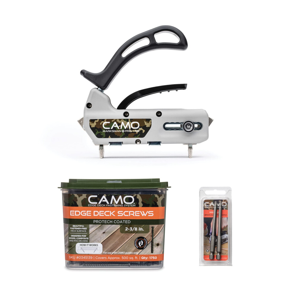CAMO Marksman Pro-NB Kit  Narrow Board Deck Tool  1750 Edge Screws & Bits  Edge Fastening Installation  Fits 3-1/4 to 5 Boards  3/16 Spacing 0345015-image-OPC-PFMY879-NEW