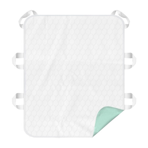 MILDPLUS Alèses Lavables avec 6 Poignées Robustes 3436 Extra Large Réutilisables 4-Couches Imperméables (Vert,1)