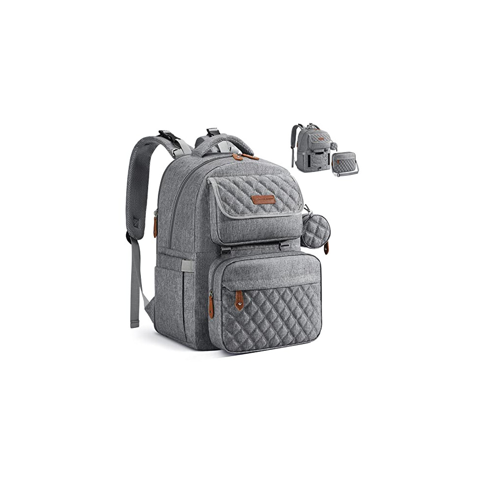 Maelstrom Wickeltasche-Rucksack, 2945 L, Erweiterbar, Groe Babytasche Fr 2 Kinder/Zwillinge Mit Abnehmbarer Umhngetasche Fr Flaschen Fr Mam-image