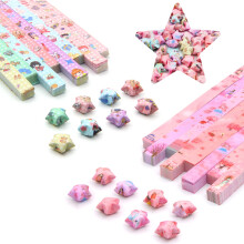 Mingqieven 1120 folhas de origami tiras de papel estrela com 2 designs diferentes de origami de desenho animado fofo para escolar de diy handcraf