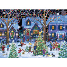 Weihnachtsjubel -Puzzle -Adventskalender 1000 Stck von Vermont Christmas Company - 24 Puzzle -Abschnitte zum Fertigstellen - Zhlen Sie jeden Ta