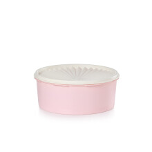 Vasilha para biscoitos Tupperware Heritage Collection 7,6 xcaras - cor rosa claro vintage, segura para mquina de lavar loua e recipiente sem B