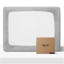 REST Evercool+ Fitted Sheet Queen Size Light Gray 15"""" Deep (up to 18) Breathable Bedding for Hot Sleeper and Night Sweats Bed Sheet with Io