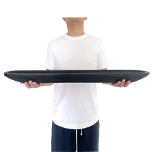 Wooden Dough Bowl Decor Vintage Wooden Bowl Hand Carved Home Decor for Dining Table Center Living Room Kitchen Decor. 30inch black