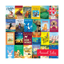 Re-marks Animal Tales Book-Cover Puzzle 1 000-Piece Jigsaw Puzzle for All Ages