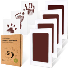 Kit per impronte di mani e piedi senza inchiostro, confezione da 4 - Tampone inchiostrato per impronte di mani e piedi di bambini - Kit per impro