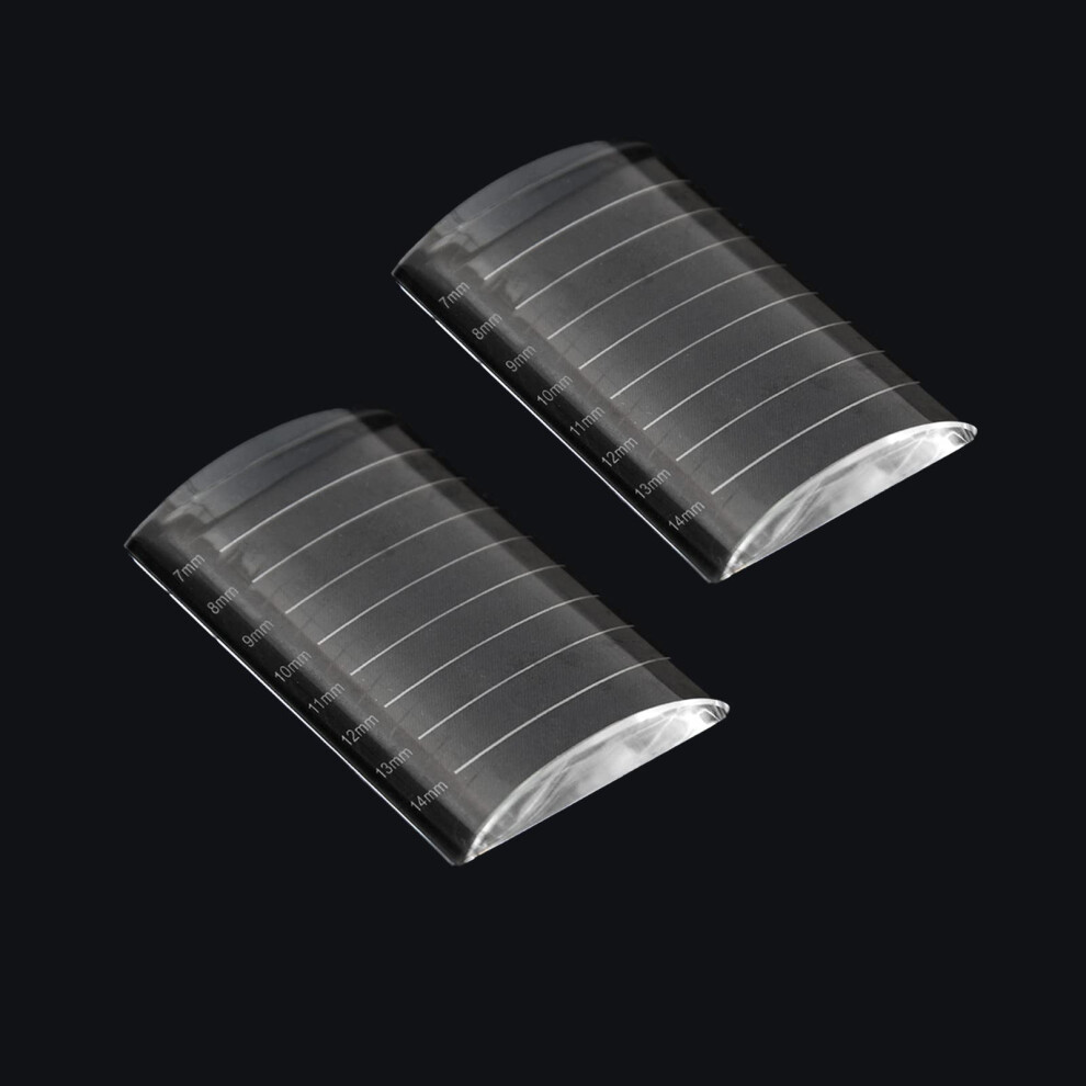 Incauca Arc Lash Tiles For Lash Extension Clear Glass Lash Trays Lash Pallet For Lash Extensions Eyelash Extension Crystal Pallet Lash Holder Tray 2 Pack
