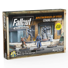 Modiphius Entertainment Ltd Fallout Wasteland Warfare: Brotherhood of Steel-Citadel Command     5 Miniaturen, 32 mm, unbemalte Figuren, Capital Wave