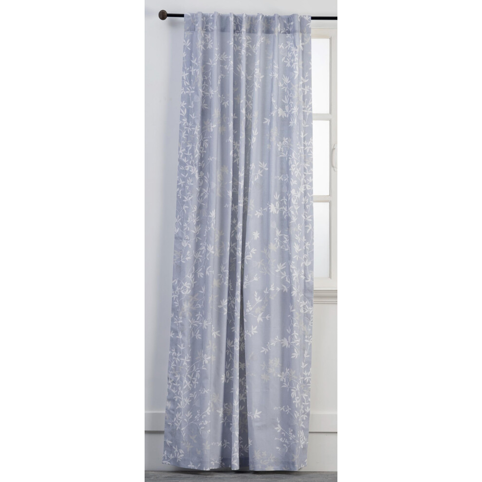 Rideau Maison d'Hermine 100 % coton 127 x 213 cm, 1 panneau, facile     installer avec passe-tringle et boucle, pour cuisine, chambre et bureau, Lo