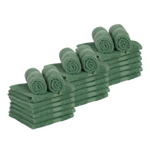Casa Lino 24 Pack Wash Panos Conjunto (12 """" x12) Panos de lavagem de algod   o 100% 500 gsm panos de lavagem para o rosto e corpo