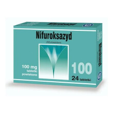 HASCO Nifuroksazyd 100mg 24 tablets for diarrhea biegunka