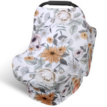 Rquite Car Seat Covers for Babies Baby Car Seat Canopy Carrier Cover Breathable Nursing Cover for Breastfeeding Stretchy Carseat Cover Boys Girls