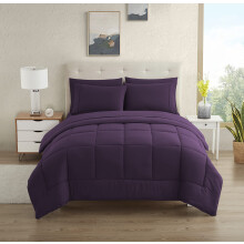 Dorm Room Essentials College-Bettwsche-Set, 5-teiliges Twin-Size-Bett in einer Tasche fr Studenten, Jungen und Mdchen, Twin Purple
