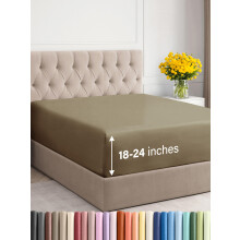 CGK Unlimited Extra Diep Twin XL Hoeslaken - Hotel Luxe Eenpersoons Hoeslaken - Past gemakkelijk op een matras van 18 inch tot 24 inch - Zacht kreukv