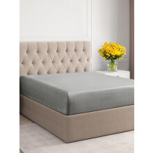 Twin Size Fitted Bed Sheet - Hotel Luxury Single Fitted Sheet Only - Fits Mattress Up to 16 - Extra Soft Wrinkle Free and Breathable - Bottom F