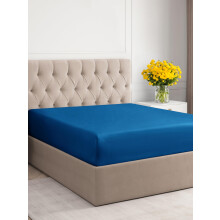 Full Size Fitted Bed Sheet - Hotel Luxury Single Fitted Sheet Only - Fits Mattress Up To 16 - Extra Soft Wrinkle Free And Breathable Sheet - Bottom