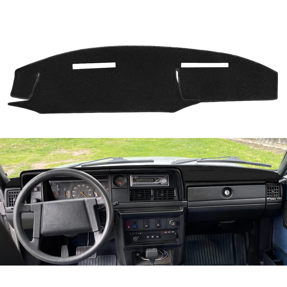 Dash Cover Mat Custom Fit For 1981-1993 Volvo 240 242 244 245 262 264 265, Dashboard Cover Pad Carpet Protector (Black) F62 Black 699946817416