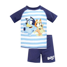 Bluey Boys Swimming Costume I Kids Swimsuit 2 Piece I Swim Set for Beach Pool Swim Blue 3T