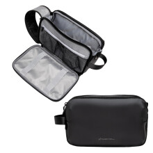 Carrywell, ei Kiinassa valmistettu, miesten toalettilaukku, matkatoalettitarvikkeiden järjestäjä, Dopp Kit, vedenkestävä parranajolaukku toaletti