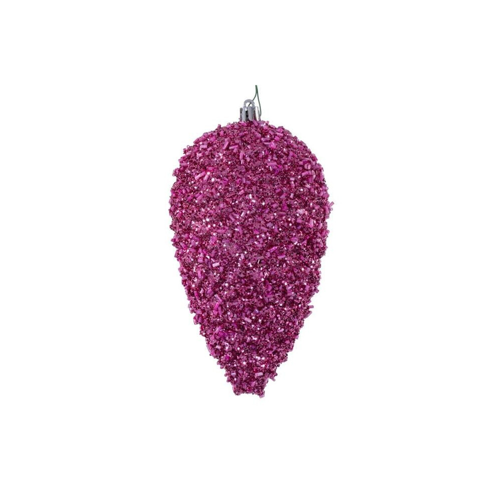 Vickerman N247259D 7 n. Glitter Pinecone Ornament, Hot Pink - 4 per Bag-image-OPC-PGF7RRM-NEW