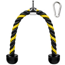 AWEFRANK Triceps touw kabelbevestiging Gym Pull Down Rope 27 & 36 Inch met 4 kleuren Gemakkelijk vast te pakken en antislip Kabel Machine Pull Down T