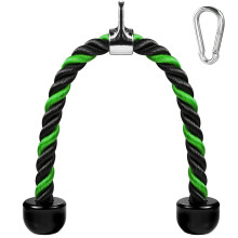 AWEFRANK Triceps touw kabelbevestiging Gym Pull Down Rope 27 & 36 Inch met 4 kleuren Gemakkelijk vast te pakken en antislip Kabel Machine Pull Down T