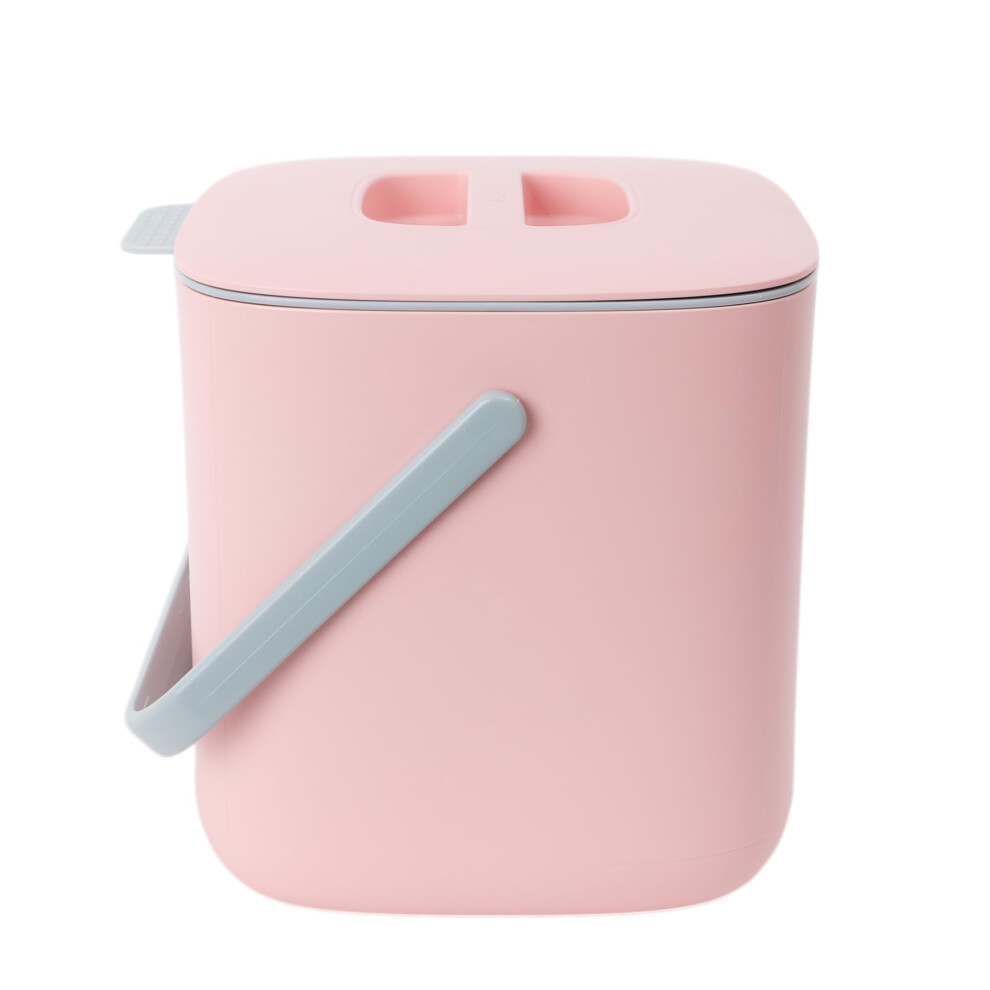 Composteur de cuisine BLUE GINKGO     2,6 L, facile    nettoyer | Seau    compost de comptoir (fabriqu   en Cor  e)     Rose