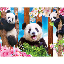 RoseArt - Kodak Premium - Panda Speeltijd - Legpuzzel van 100 stukjes voor volwassenen