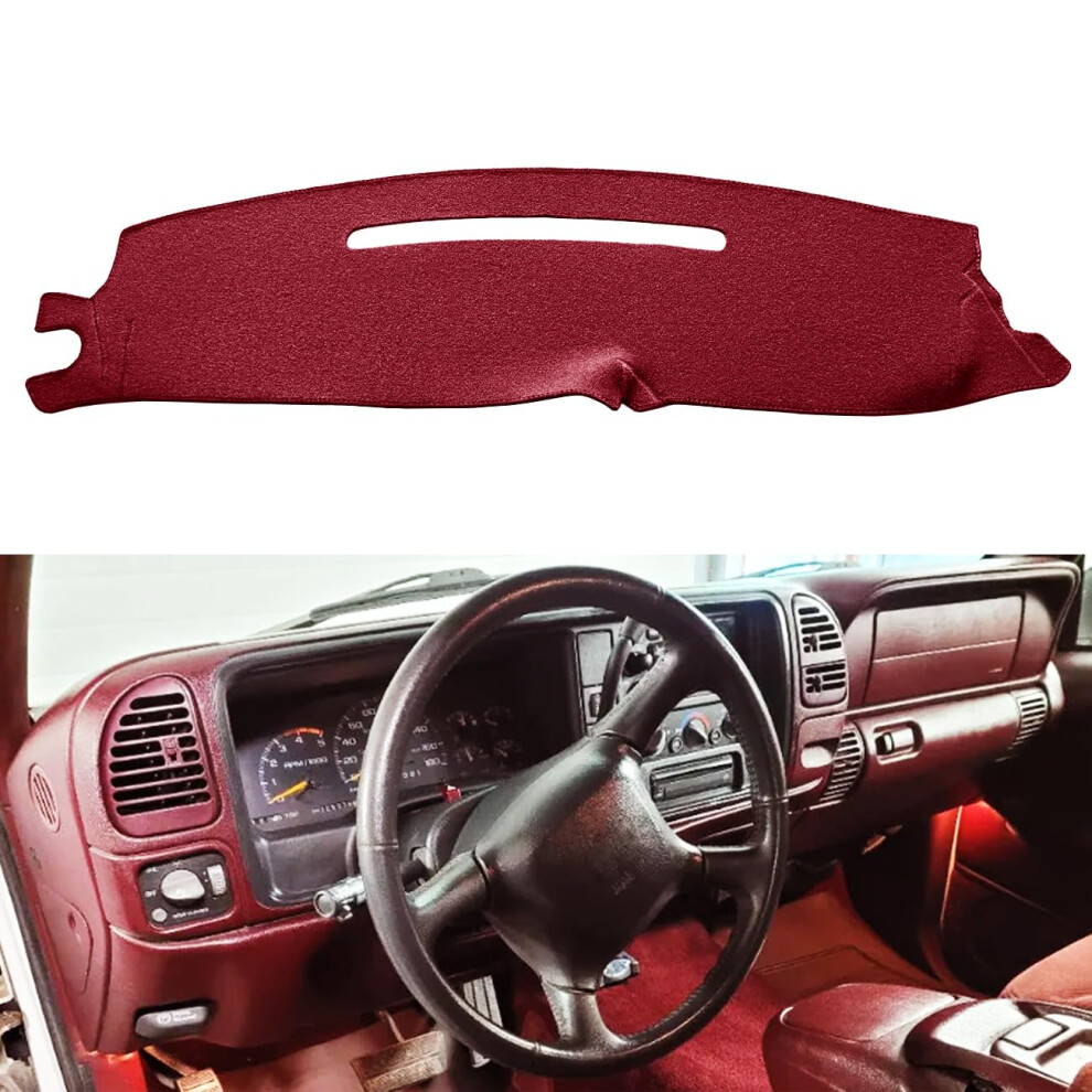 Dash Cover Custom Fit For 1997-2000 Chevy Chevrolet Silverado/Gmc Sierra C1500 C2500 C3500 K1500 K2500 K3500 1997-99 Gmc Yukon/Chevy Tahoe Suburban 699987935179