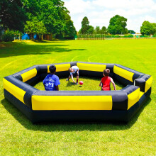 Fosse de balle gaga gonflable 15 pieds avec souffleuse integree portable gaga pour les activites familiales de l'ecole exterieure interieure faci