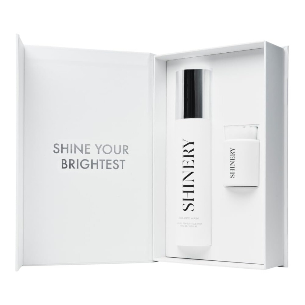 Shinery Radiance Wash - Duo Di Detergente E Spazzola Per Gioielli Di Lusso - Set Regalo Completo Per La Pulizia Dei Gioielli - Perfetto Per Anell-image