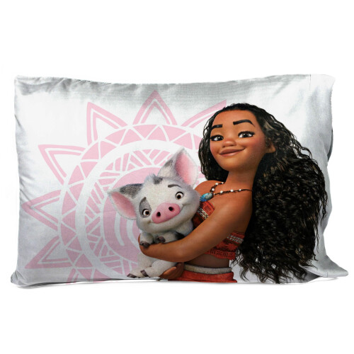 Jay Franco Disney Moana 1 Πακέτο Ανάποδο Μαξιλαροθήκη - Τροπικό Πάττερν Διπλής Όψης