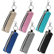 GOCOHHI Chapstick Holder 6 Pcs Lip Balm Sleeve Pouch Portable Lipstick Holder Bag Clip-on Makeup Travel Accessories Great Stuffers Gift for Women