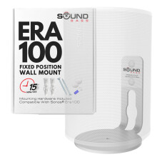 ERA100 Wandhalterung, flaches weies Einzelgert, kompatibel mit Sonos ERA 100 Lautsprecher, komplett mit smtlichem Befestigungsmaterial