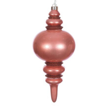 Vickerman N241371DCV 13 in. Coral Candy Glitter Finial UV Ornament