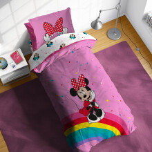 Detsk    5-dielna posteln    bielizen Sunny Side Up Disney Minnie Mouse z mikrovl   kna obsahuje plachty a obliecky na vank      .