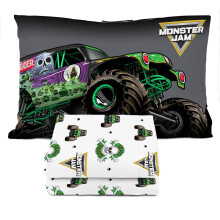 Sunny Side Up Monster Jam Grave Digger Twin-Bettlaken-Set  3-teiliges Kinderbettwsche-Set inklusive Kissenbezug  superweiche Mikrofaser-Bettlaken
