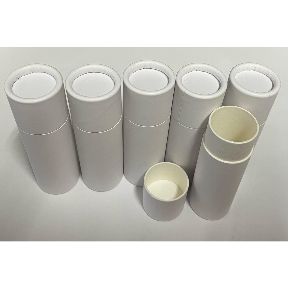 Diy Deodorant Contai Empty Cardboard Deodorant Containers - Push-Up Style, Top-Fill, Reusable And Biodegradable 1.0 Oz (32 Count (Pack Of 1), White)