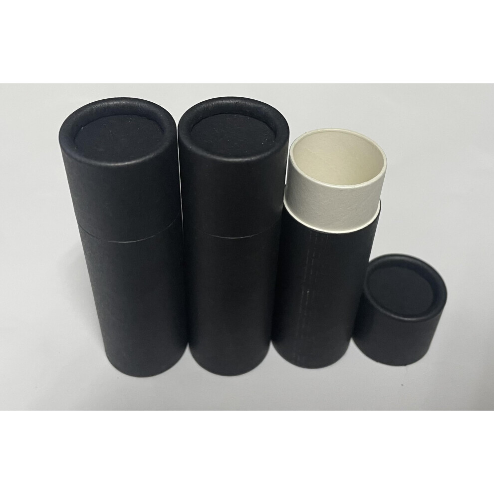 Diy Deodorant Contai Empty Cardboard Deodorant Containers - Push-Up Style, Top-Fill, Reusable And Biodegradable 1.0 Oz (32 Count (Pack Of 1), Black)