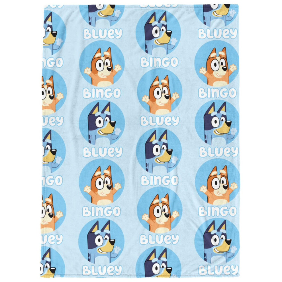 Couverture en peluche Bluey & Bingo - Dimensions   : 117 x 152 cm - Literie en polaire ultra douce pour enfants